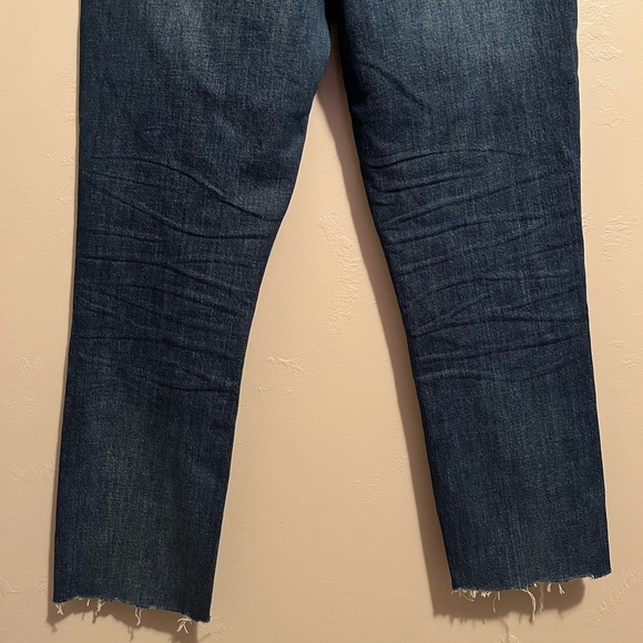 Madewell The High Rise Slim Boyjean Distressed Denim Cotton Jeans Size 27 Blue - Picture 14 of 15